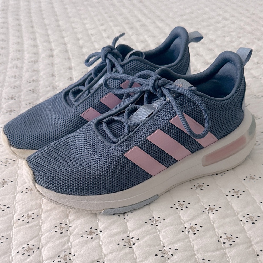 Girls Adidas Light Blue Sneakers